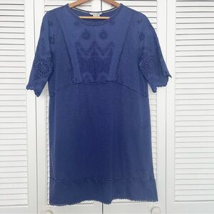 Boden Navy Blue Eyelet Dress